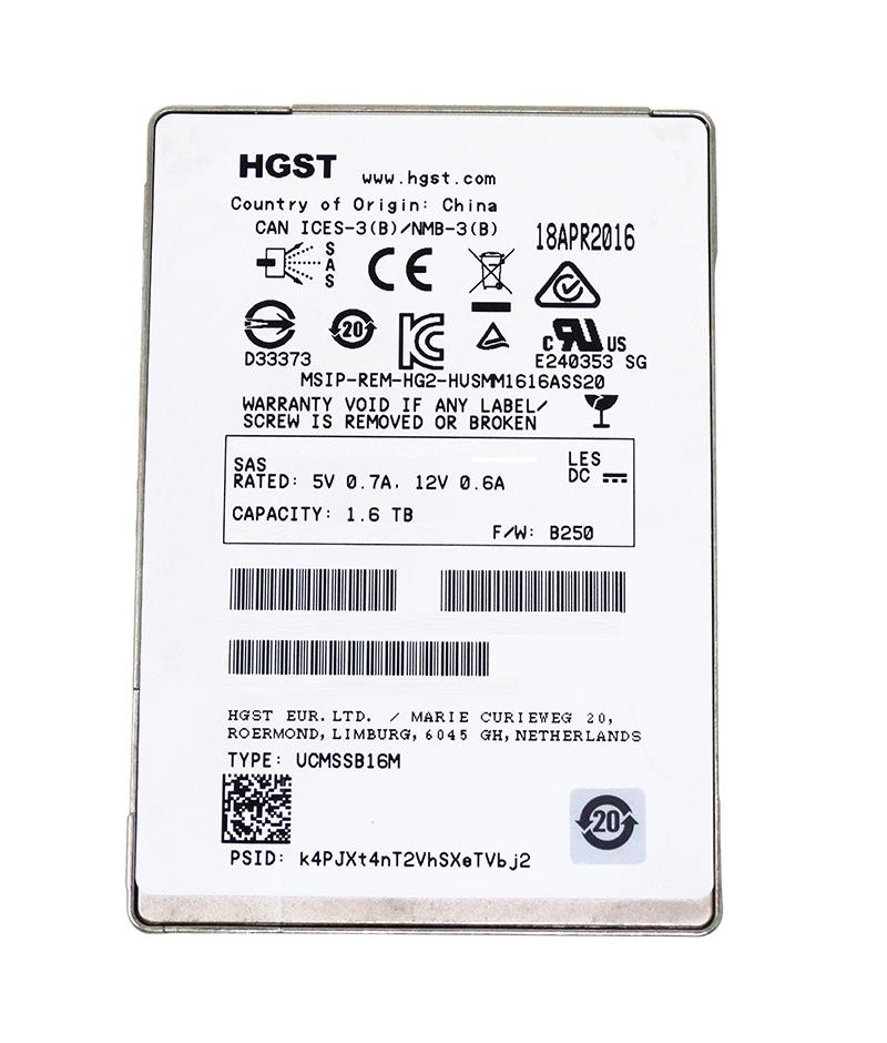 0B28658 HGST Hitachi Ultrastar SSD800MM 800GB MLC SAS 12Gbps Mainstream Endurance (Crypto Sanitize) 2.5-inch Internal Solid State Drive (SSD)