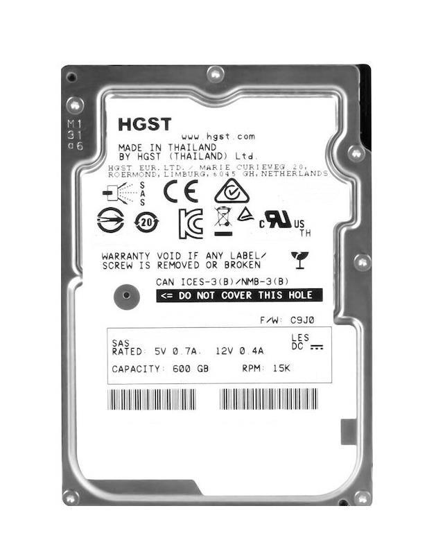 0B30365 HGST Hitachi Ultrastar C15K600 600GB 15000RPM SAS 12Gbps 128MB Cache (TCG FIPS / 512n) 2.5-inch Internal Hard Drive