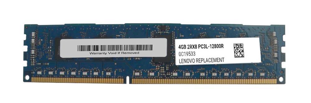 0C19533 Lenovo 4GB PC3-12800 DDR3-1600MHz ECC Registered CL11 240-Pin DIMM 1.35V Low Voltage Single Rank Memory Module