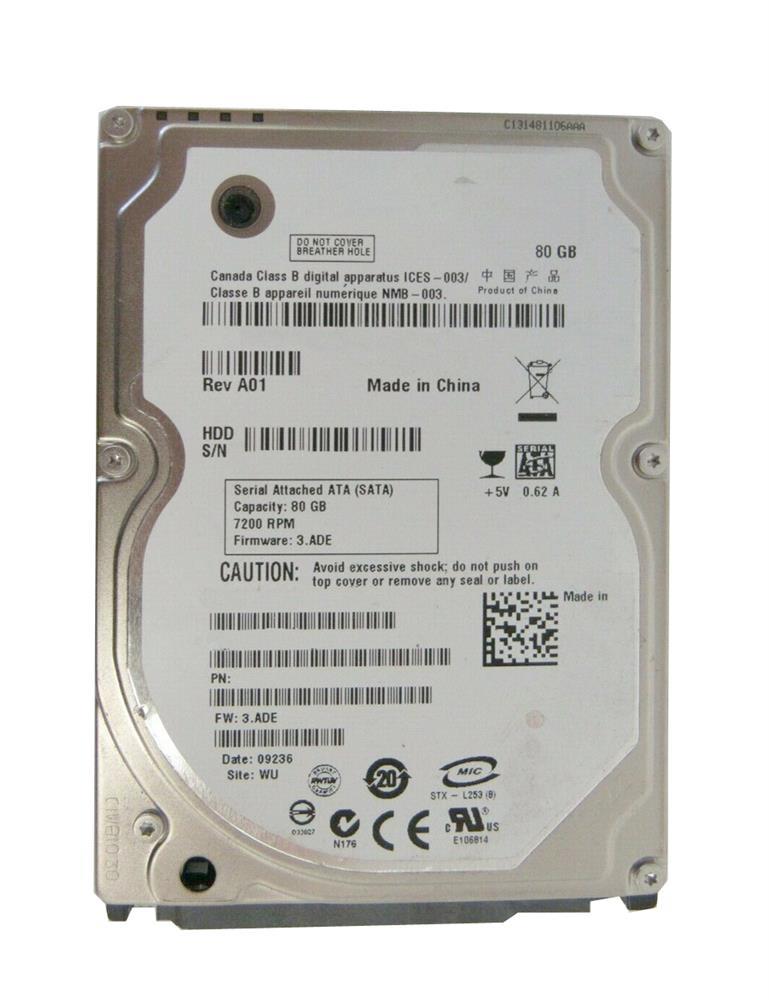 0CM439 Dell 80GB 7200RPM SATA 3Gbps 16MB Cache 2.5-inch Internal Hard Drive