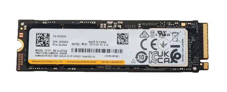 0D2GDK Dell PM9A1 Series 2TB PCI Express 4.0 x4 NVMe M.2 2280 Internal Solid State Drive (SSD)