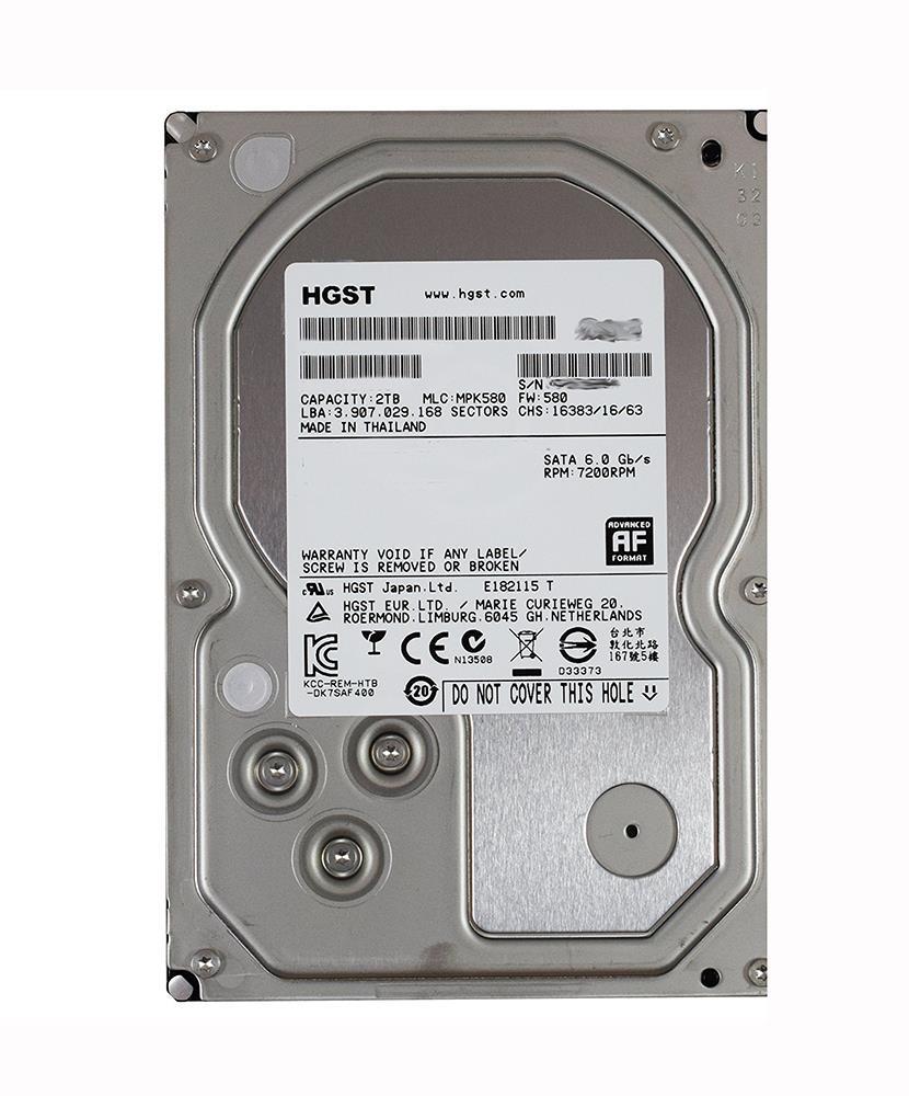 0F23009 HGST Hitachi Ultrastar 7K6000 2TB 7200RPM SATA 6Gbps 128MB Cache (ISE / 512e) 3.5-inch Internal Hard Drive