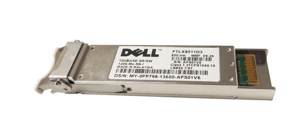 0FP798 Dell 10Gbps 10GBase-SR 850nm Transmitter Wavelength Multi-mode Fiber LC Connector up to 300 meter reach XFP Transceiver Module
