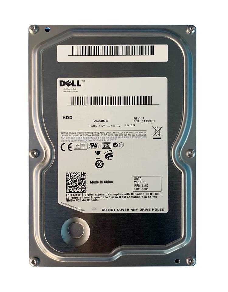 0GP206 Dell 250GB 7200RPM SATA 3Gbps 16MB Cache 3.5-inch Internal Hard Drive