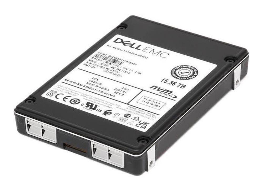 0H65KM Dell 15.36TB PCI Express NVMe 4.0 x4 V-NAND Read Intensive U.2 2.5-Inch Solid State Drive wit...