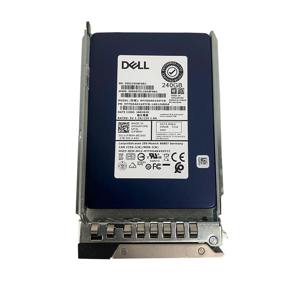 0JFMNH Dell 240GB SATA 6Gbps 2.5-inch Internal Solid State Drive (SSD)
