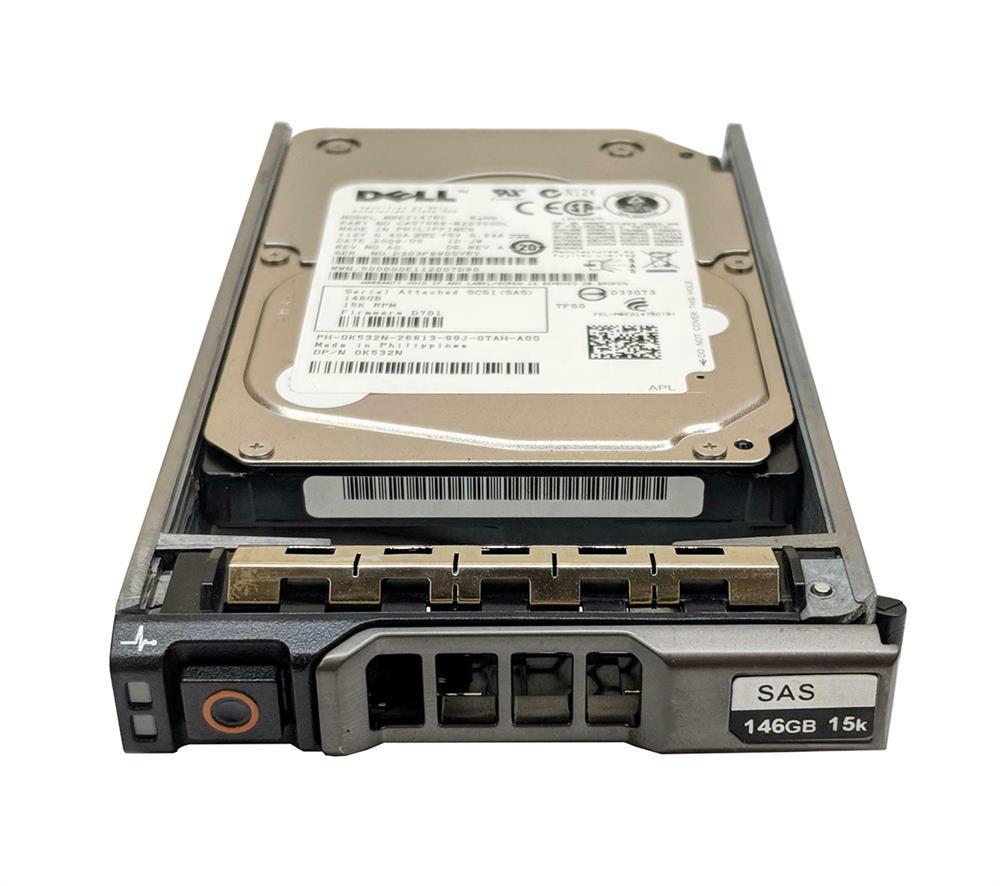 0N0M8M Dell 146GB 15000RPM SAS 6Gbps Hot Swap 32MB Cache 2.5-inch Internal Hard Drive with Tray for PowerEdge Server