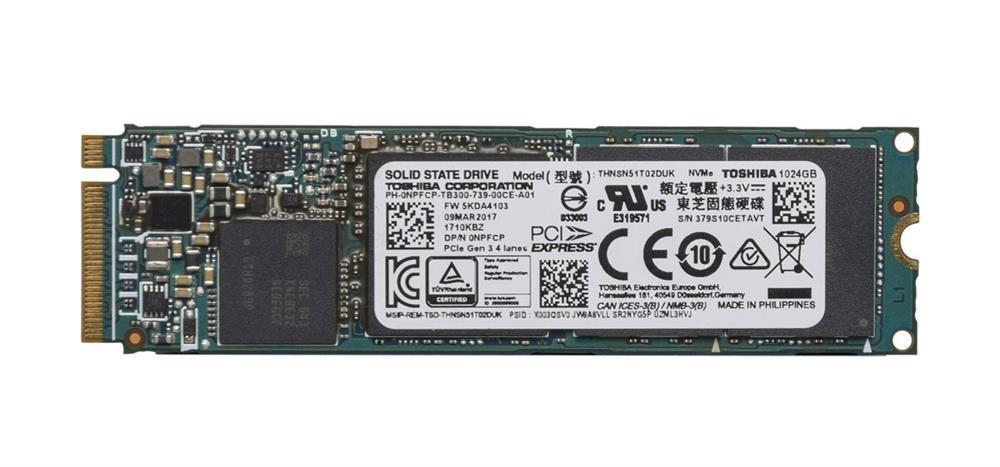 0NPFCP Dell 1TB MLC PCI Express 3.1 x4 NVMe M.2 2280 Internal Solid State Drive (SSD)