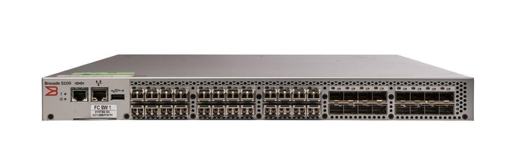 0P730G Brocade Silkworm 5100 8Gbps 40-Ports (24 Active) Fibre Channel SAN Switch (Refurbished)