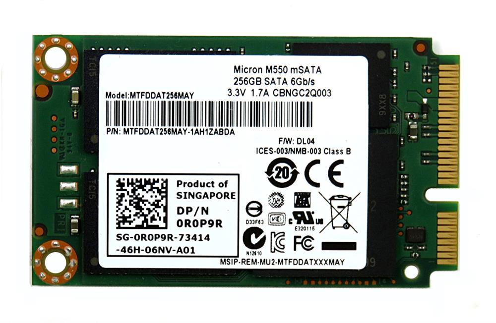 0R0P9R Dell 256GB TLC SATA 6Gbps mSATA Internal Solid State Drive (SSD)