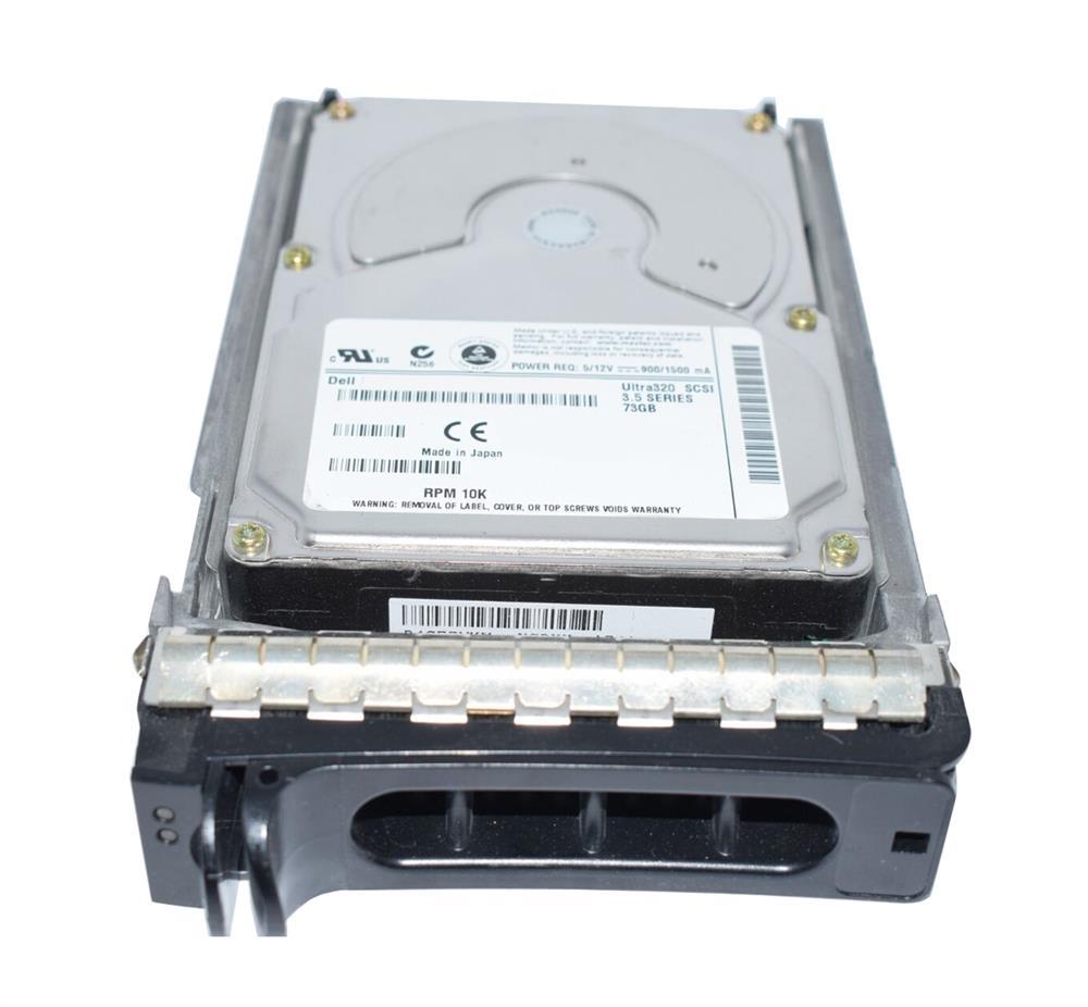 0R619 Dell 73GB 10000RPM Ultra-320 SCSI 80-Pin Hot Swap 3.5-inch Internal Hard Drive with Tray