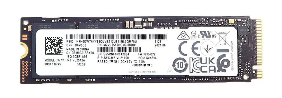 0RM0C0 Dell 512GB TLC PCI Express 3.0 x4 M.2 2280 Solid State Drive (SSD)