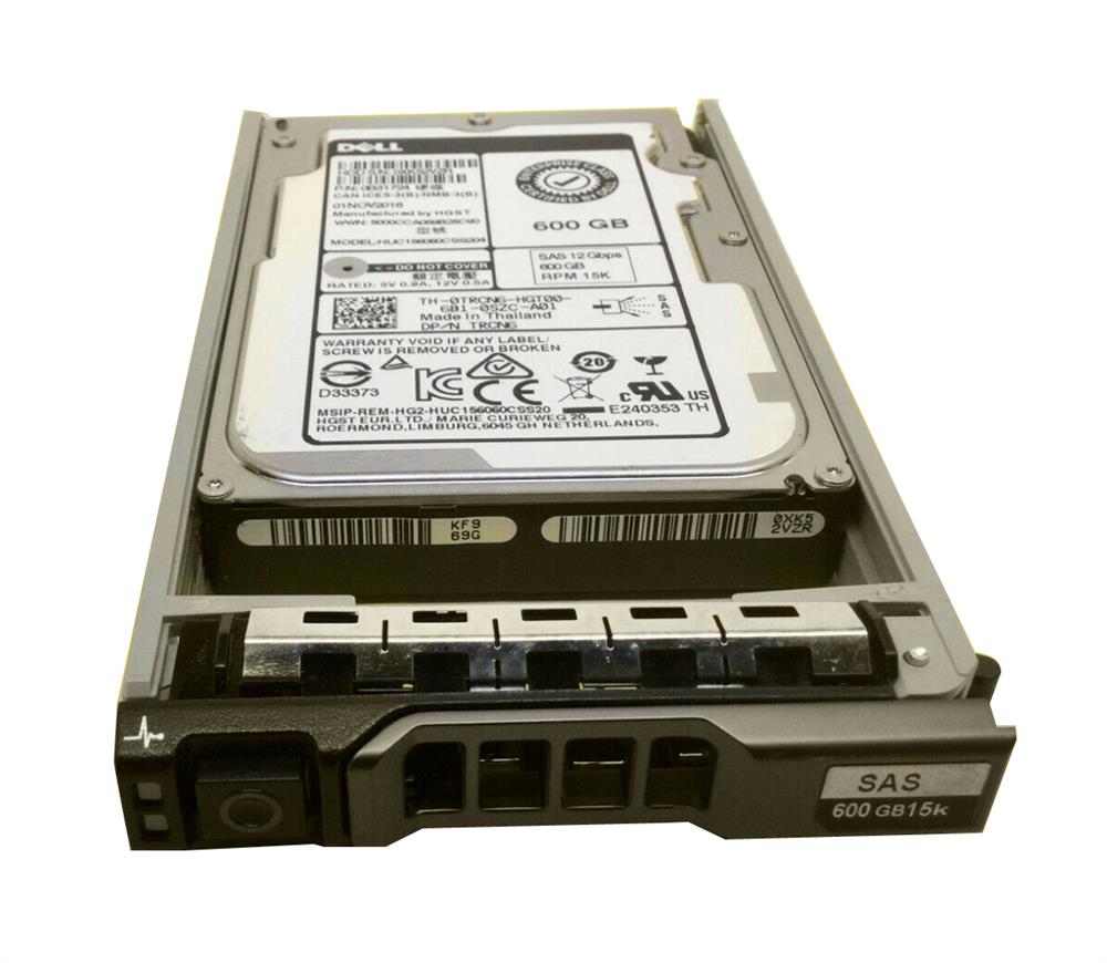 0TRCN6 Dell 600GB 15000RPM SAS 12Gbps Hot Swap 2.5-inch Internal Hard Drive with Tray