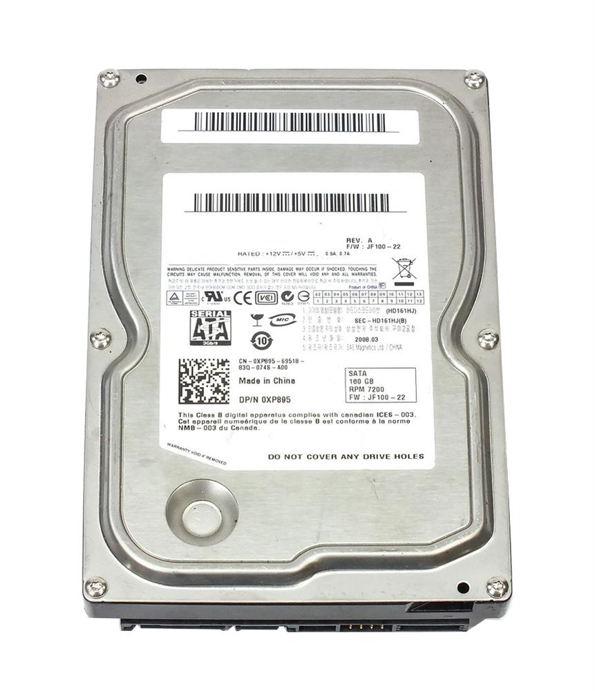 0XP895 Dell 160GB 7200RPM SATA 3Gbps 8MB Cache 3.5-inch Internal Hard Drive