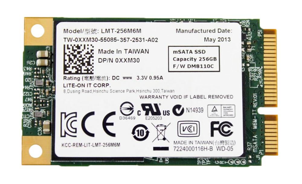 0XXM30 Dell 256GB MLC SATA 6Gbps mSATA Internal Solid State Drive (SSD)