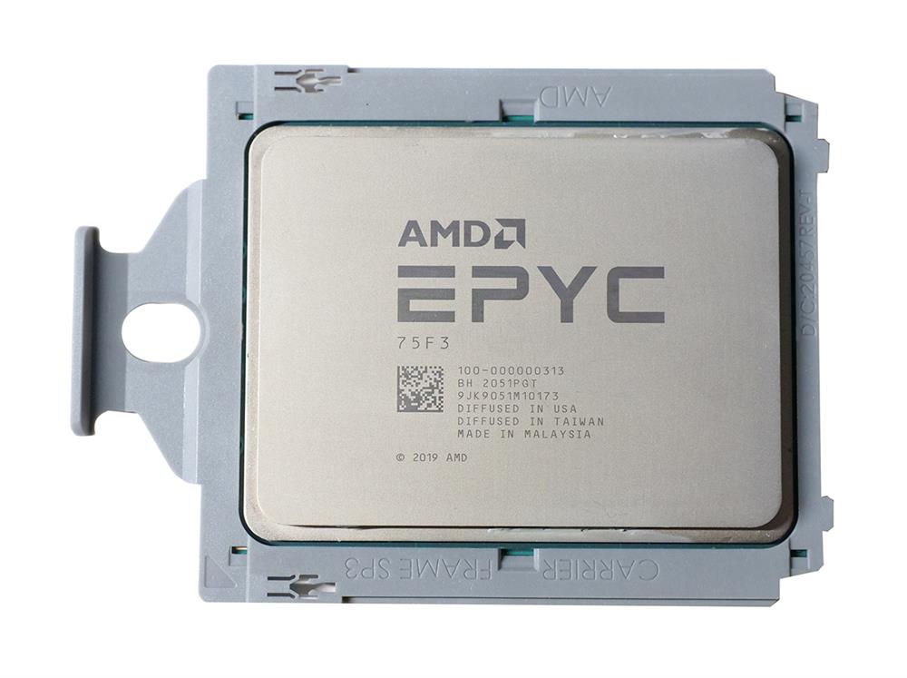 100-000000313WOF AMD EPYC 75F3 32-Core 2.95GHz 256MB L3 Cache Socket SP3 Processor