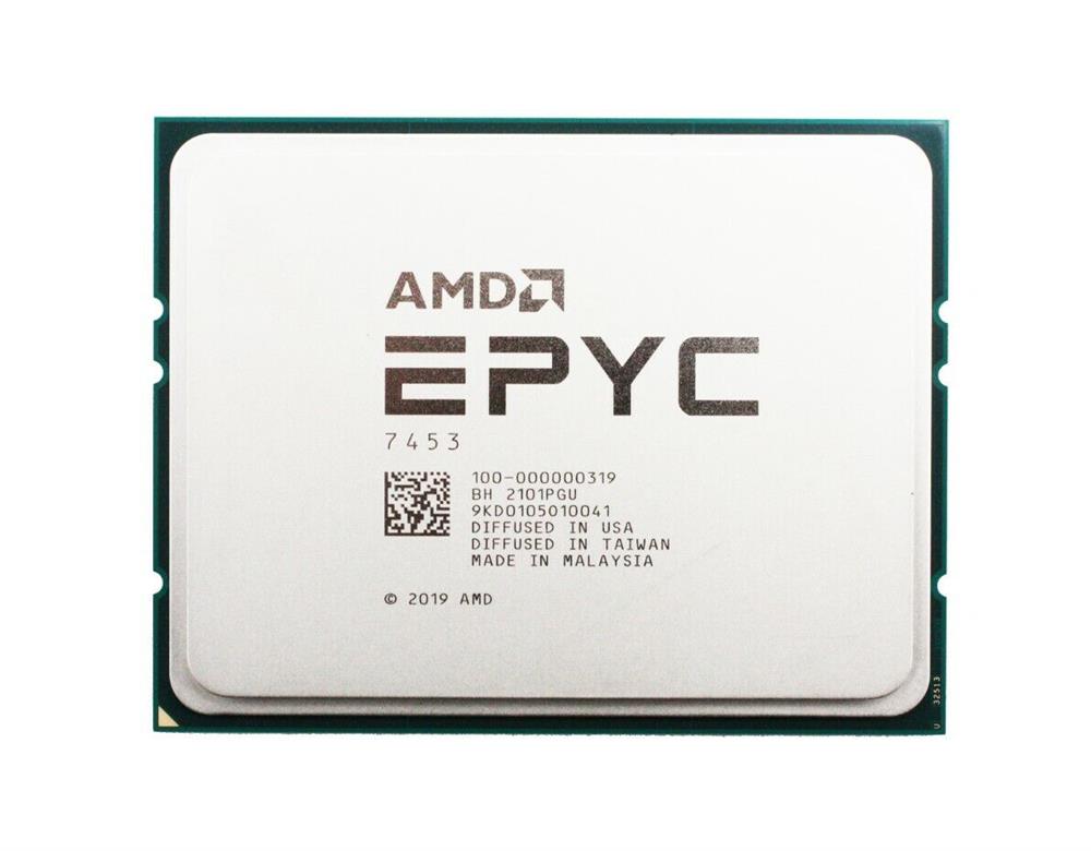 100-000000319WOF AMD EPYC 7453 28-Core 2.75GHz 64MB L3 Cache Socket SP3 Processor