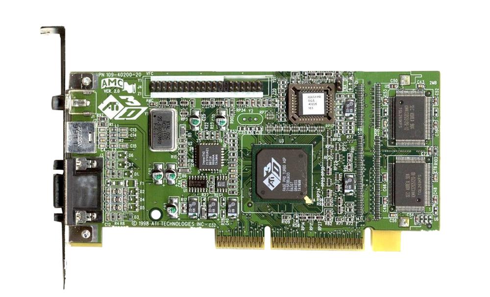 109-40200-20 ATI 3D Rage Pro 2X 8MB AGP/ VGA Video Graphics Card