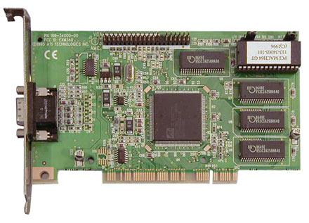 109-40600-00 ATI 3D Rage II DVD 2MB PCI Video Graphics Card