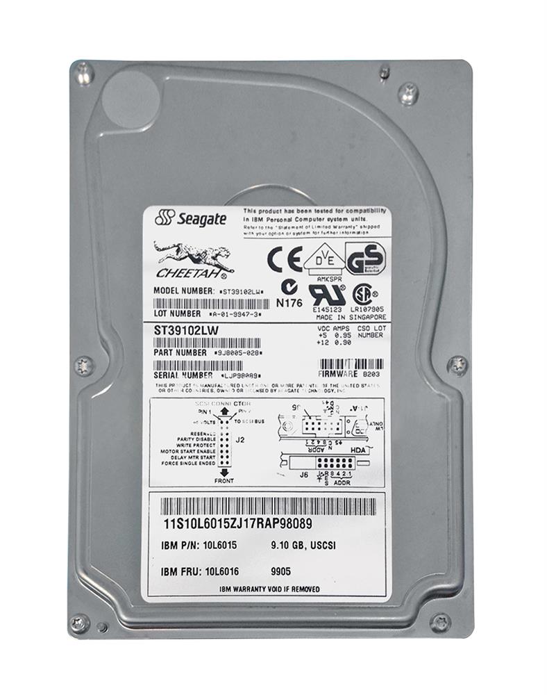 10L6016 IBM 9.1GB 10000RPM Ultra2 Wide SCSI 68-Pin 1MB Cache 3.5-inch Internal Hard Drive for Netfinity 3500 M10