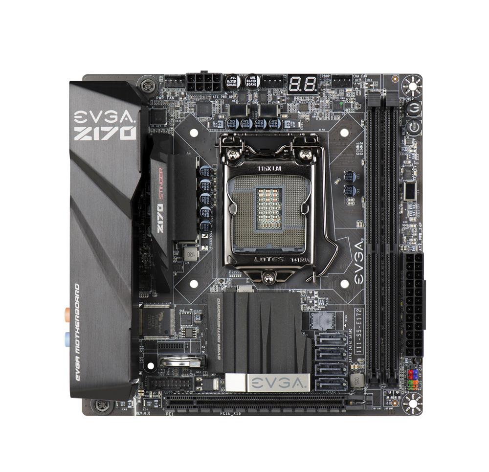 111-SS-E172-KR EVGA Socket LGA 1151 Intel Z170 6th Generation Core Processors Support DDR4 2x DIMM 4x SATA 6.0Gb/s Mini-ITX Motherboard (Refurbished)
