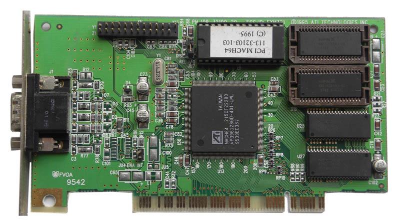 113-32107-102 ATI Mach 64 1MB PCI Video Graphics Card