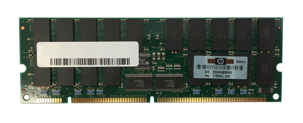 115945-042 HP 1GB PC100 100MHz ECC Registered CL3 168-Pin DIMM Memory Module