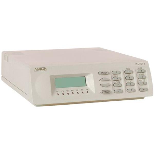1202086L3 Adtran ISU 512 ISDN Inverse Multiplexer 4 x ISDN BRI (S/T) Network, 1 x DTE, 1 x DTE, 1 x Dial 512Kbps ISDN BRI (Refurbished)