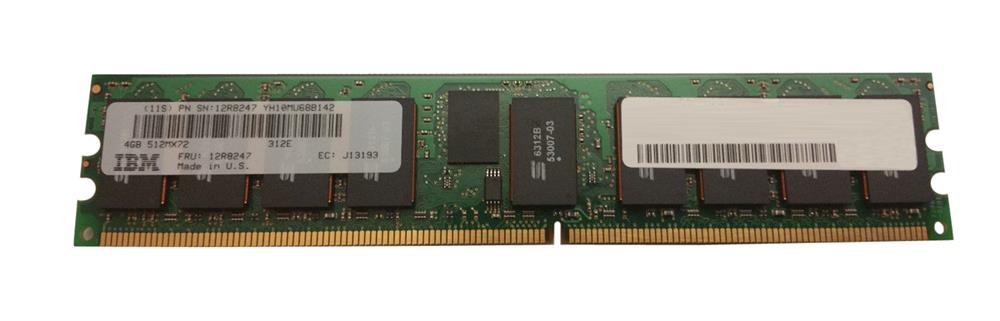 12R8247 IBM Chipkill 8GB Kit (2 X 4GB) PC2-4200 DDR2-533MHz ECC Registered CL4 276-Pin DIMM Memory