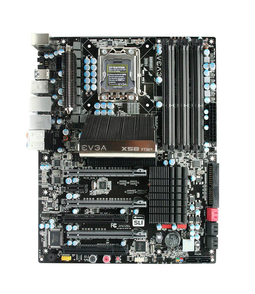 132GTE768TR EVGA X58 Ftw3 Ich10r Lga1366 Cpnt Max-24GB Pcie16 Lan (Refurbished)