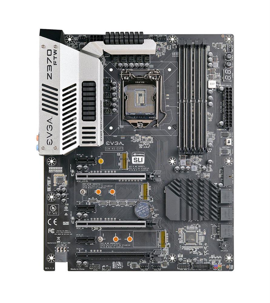 134-KS-E377-KR EVGA Socket LGA 1151 Intel Z370 Chipset Core i7 / i5 / i3 Processors Support DDR4 4x DIMM 6x SATA3 6.0Gb/s ATX Motherboard (Refurbished)