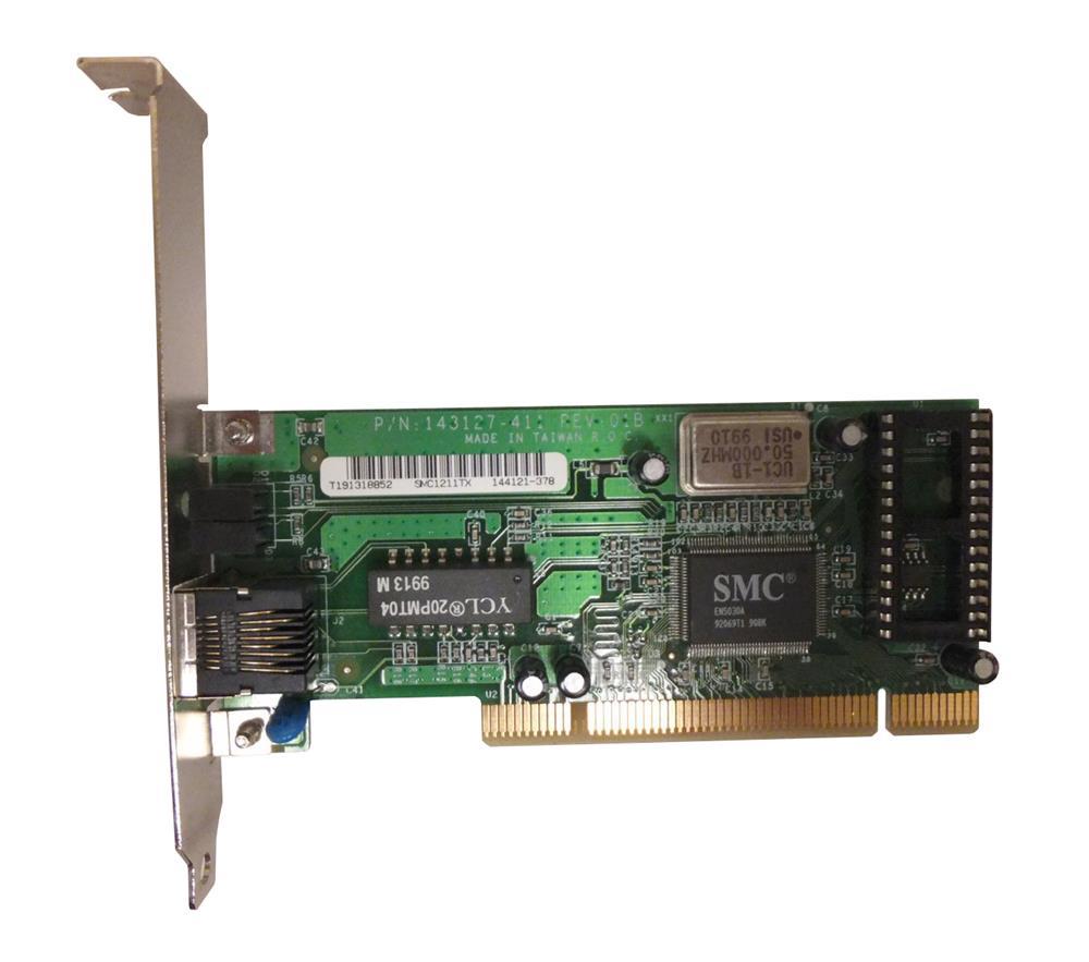 143127-409 HP Single-Port RJ-45 100Mbps 10Base-T/100Base-TX Ethernet PCI Network Adapter 