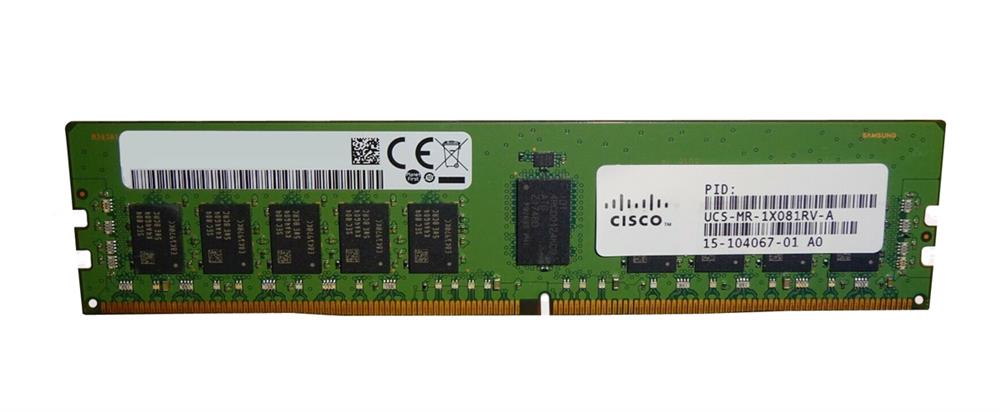 15-104067-01 Cisco 8GB PC4-19200 DDR4-2400MHz Registered ECC CL17 288-Pin DIMM 1.2V Single Rank Memory Module