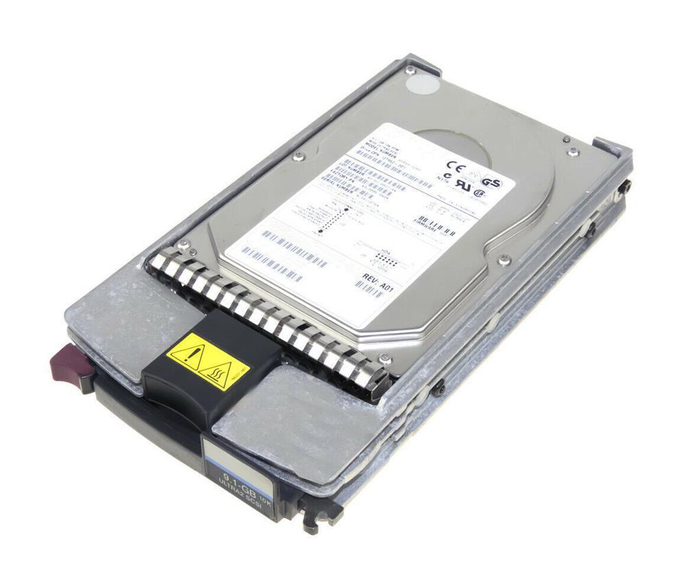 180732-007 HP 9.1GB 10000RPM Ultra2 Wide SCSI 80-Pin LVD Hot Swap 3.5-inch Internal Hard Drive