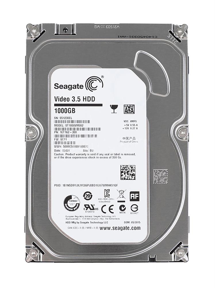 1ET162-300 Seagate Pipeline HD 1TB 5900RPM SATA 6Gbps 64MB Cache 3.5-inch Internal Hard Drive