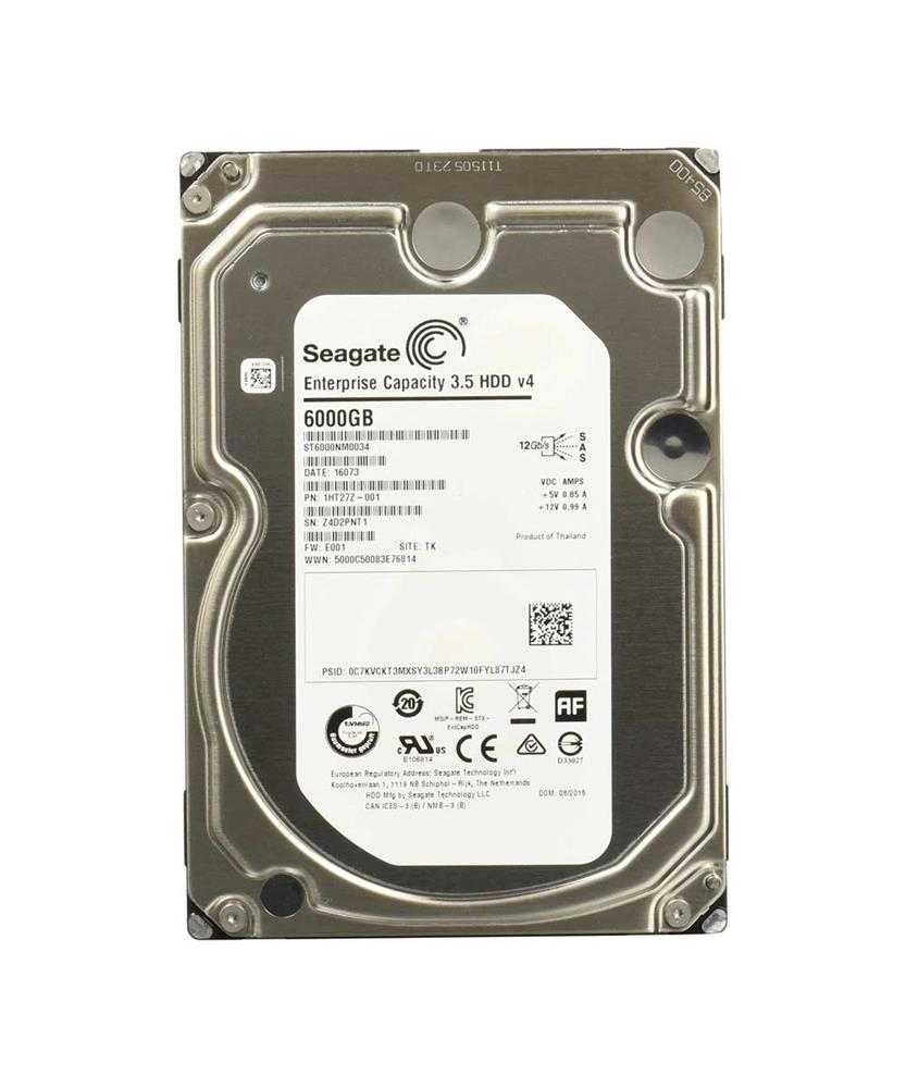1HT27Z-038 Seagate Enterprise 6TB 7200RPM SAS 12Gbps 128MB Cache (512e) 3.5-inch Internal Hard Drive