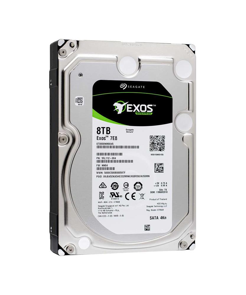 1RM112-002 Seagate Enterprise 8TB 7200RPM SATA 6Gbps 256MB Cache (512e) 3.5-inch Internal Hard Drive