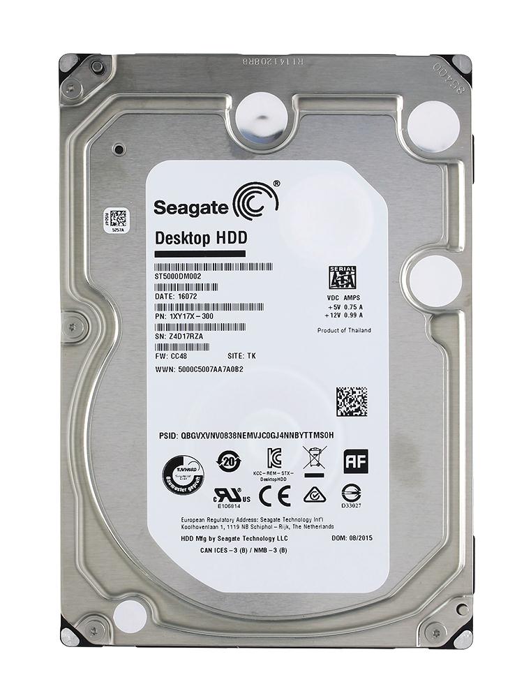1XY17X-300 Seagate Desktop HDD 5TB 7200RPM SATA 6Gbps 128MB Cache 3.5-inch Internal Hard Drive