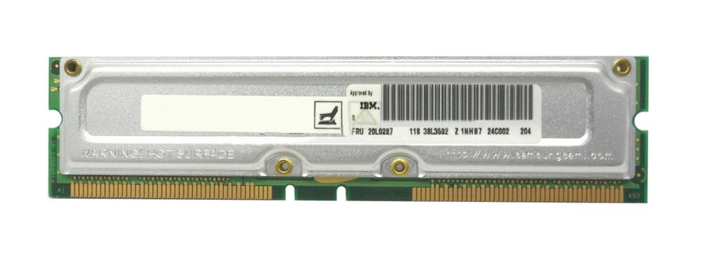 20L0287 IBM 256MB PC800 800MHz ECC 45ns 184-Pin RDRAM RIMM Memory Module