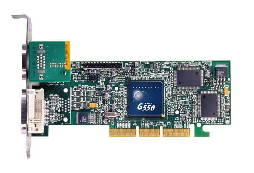 246746R-001 HP Matrox Millennium G550 32MB DDR 4X AGP Dual Head Video Graphics Card for Evo Workstation W4000 W6000 W8000