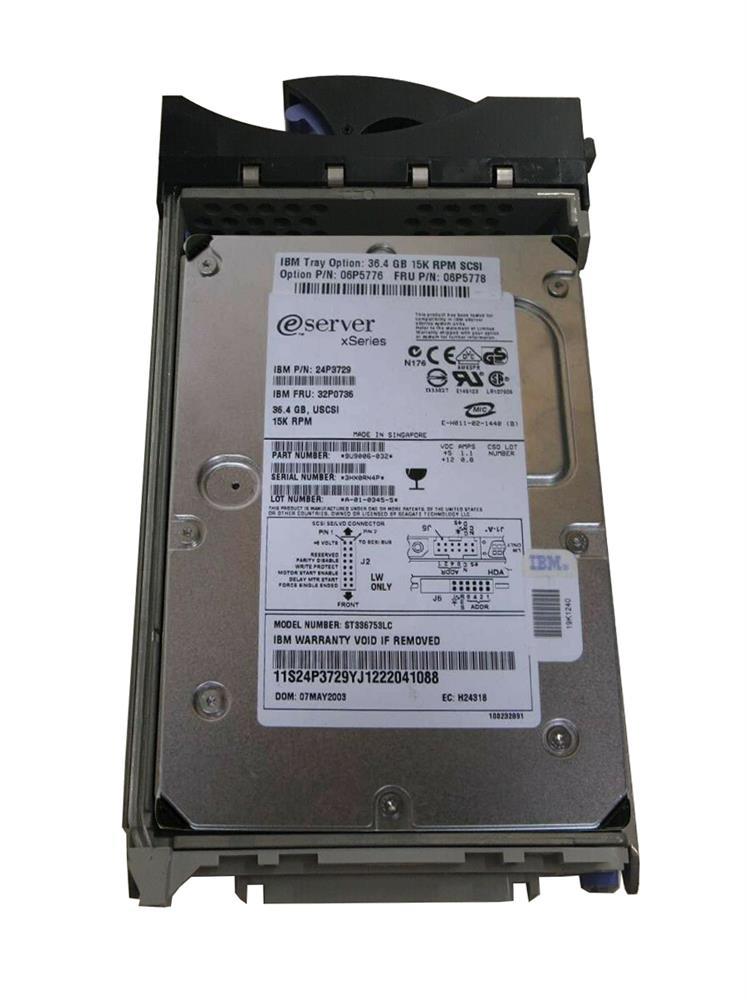 24P3736 IBM 73.4GB 15000RPM Fibre Channel 2Gbps 3.5-inch Internal Hard Drive with Tray