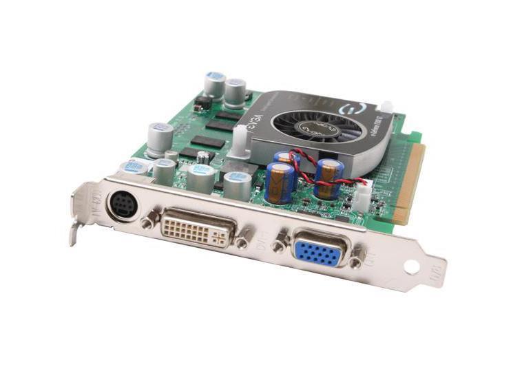 256-P2-N445-TR EVGA e-GeForce 7300 GT 256MB DDR2 DVI/ D-Sub/ HDTV/ S-Video Out/ SLI Support PCI-Express x16 Video Graphics Card