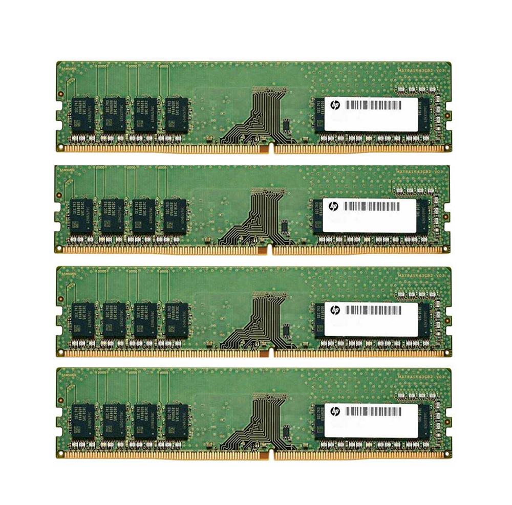 28A43AV HP 128GB Kit (4 X 32GB) PC4-25600 DDR4-3200MHz ECC Unbuffered CL22 288-Pin DIMM 1.2V Dual Rank Memory Module