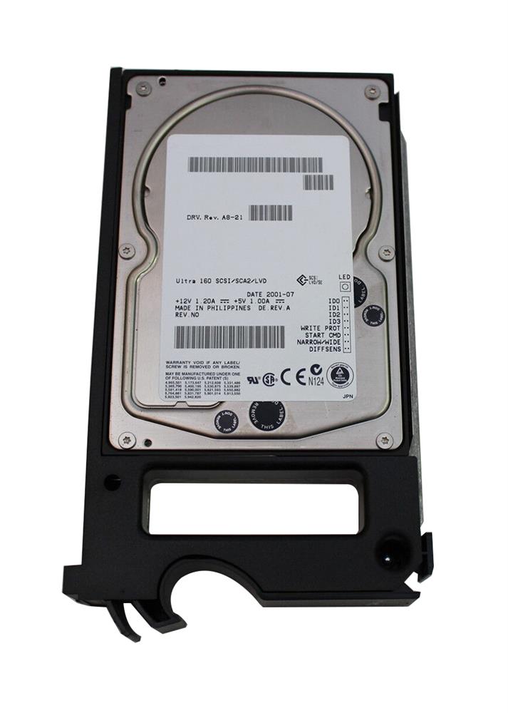 297HW Dell 36GB 10000RPM Ultra-160 SCSI 80-Pin Hot Swap 4MB Cache 3.5-inch Internal Hard Drive