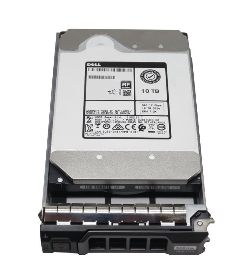 29D4W Dell 10TB 7200RPM SAS 12Gbps Nearline Hot Swap (512e) 3.5-inch Internal Hard Drive with Tray