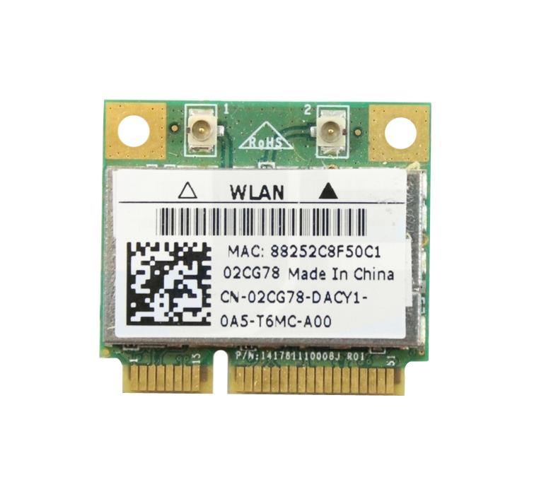 2CG78 Dell 2.4GHz IEEE 802.11b/g/n Mini PCI Express Wireless Network Card for Inspiron 1121