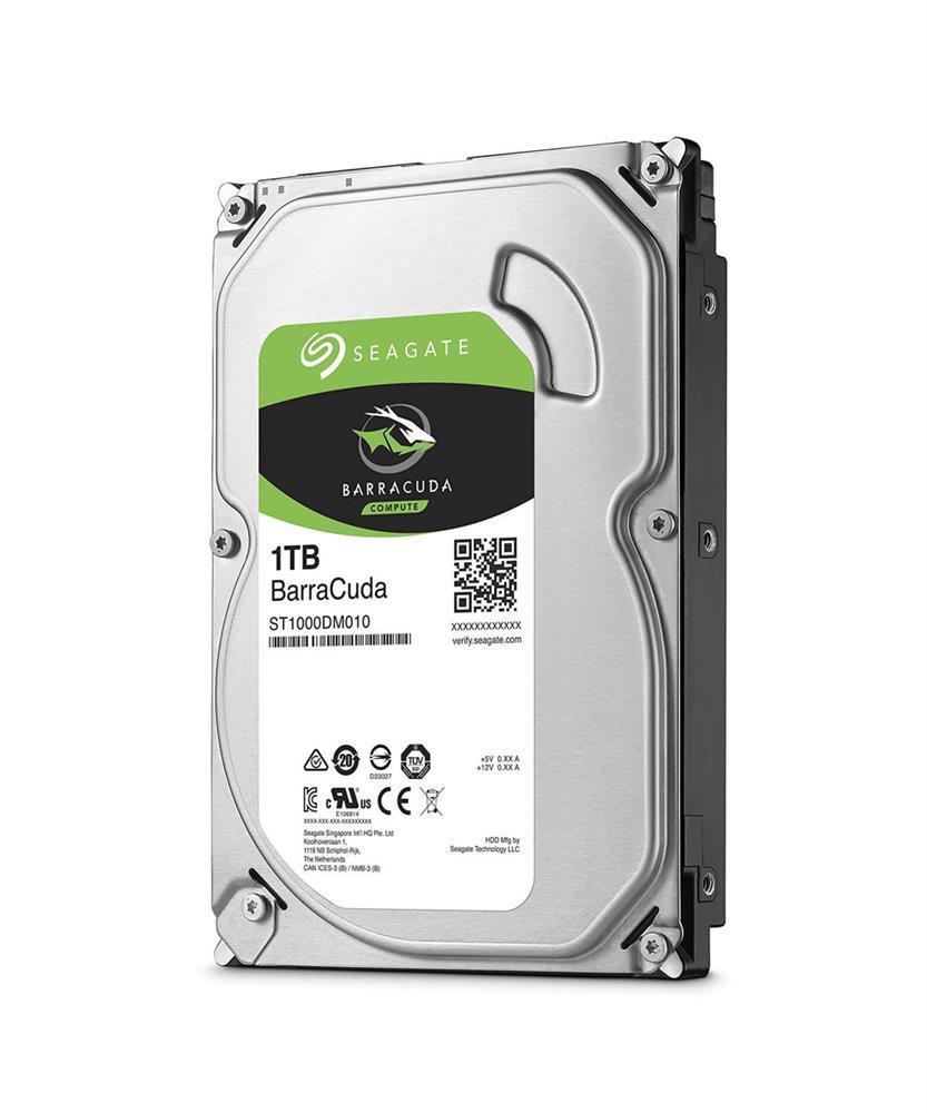 2E9102-500 Seagate BarraCuda 1TB 7200RPM SATA 6Gbps 64MB Cache (4K) 3.5-inch Internal Hard Drive