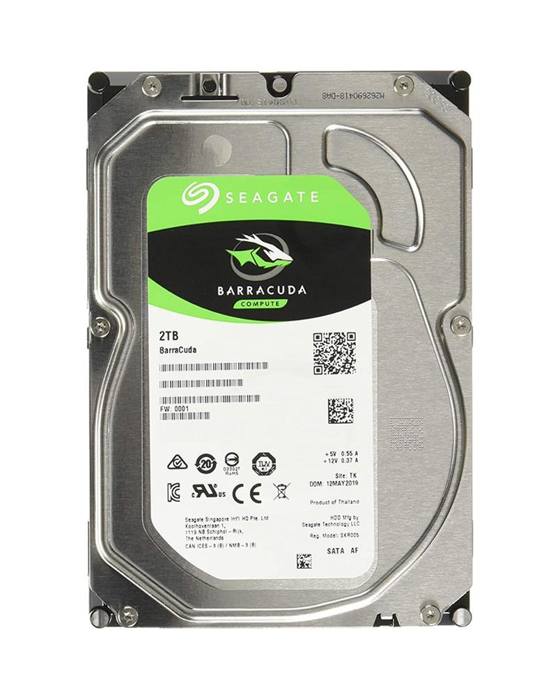 2FR102-300 Seagate BarraCuda 2TB 7200RPM SATA 6Gbps 256MB Cache 3.5-inch Internal Hard Drive