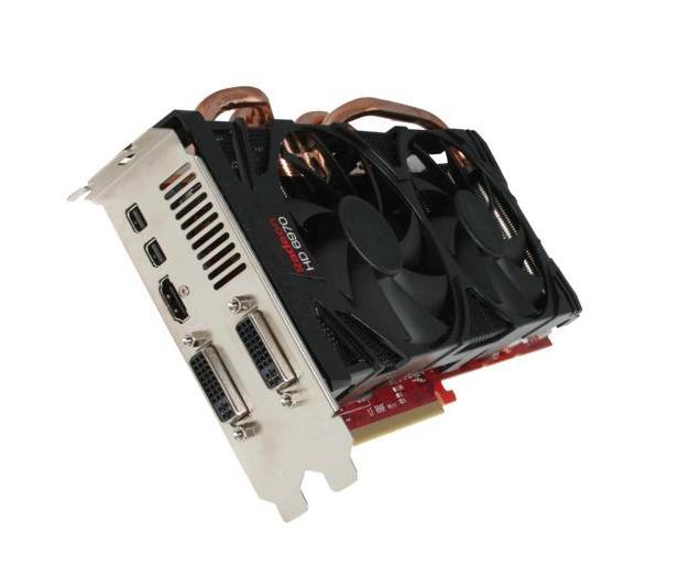 2GBD5-PP2DHG ATI Radeon HD 6970 2GB GDDR5 256-Bit PCI Express 2.1 x16 Dual DVI/ Dual Mini DisplayPort/ HDMI/ HDCP Ready/ CrossFireX Support Video Graphics Card with Eyefinity