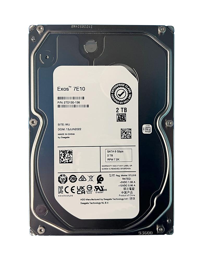 2TD130-136 Segate 2TB 7200RPM SATA 6Gbps 3.5-inch Internal Hard Drive